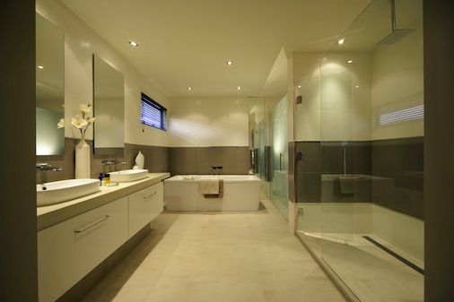 bathroom tile stone clean