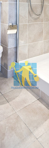 contemporary bathroom with fake marble like ceramic tiles large Canberra/Woden Valley/Garran