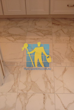 traditional bathroom with porcelain tiles that look like carrera marble Adelaide/Mitcham