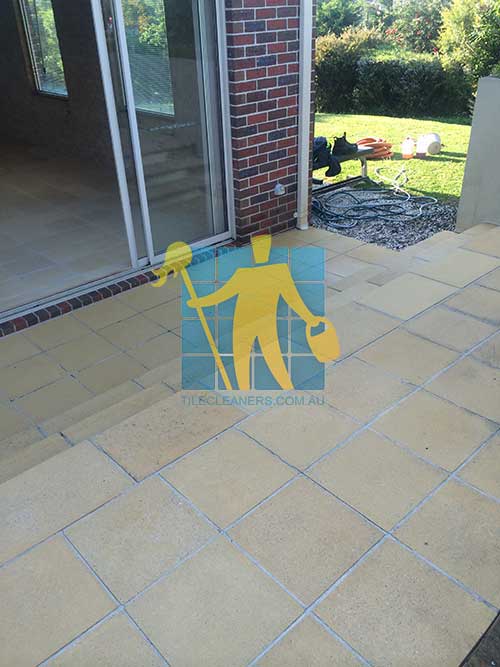 before and after cleaning sandstone floor Fairfield
