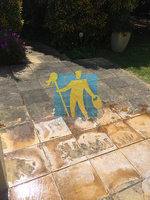 favicon.ico outdoor sandstone floor before and after cleaning