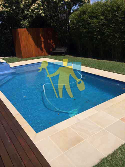 professional cleaned sandstone around pool