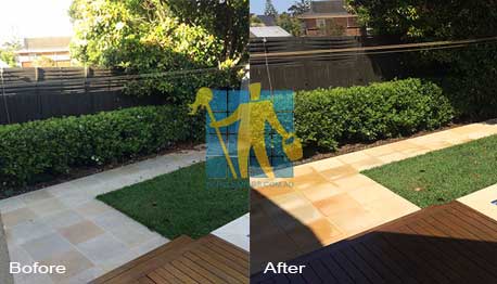 Bundoora sandstone floor after professional cleaning by tilecleaners
