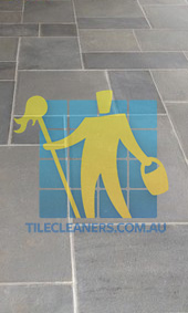 Melbourne/Hobsons Bay/South Kingsville bluestone tiles contemporary irregular shape white grout indoor unfurnished