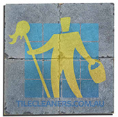 Canberra bluestone tiles tumbled sample zoomed