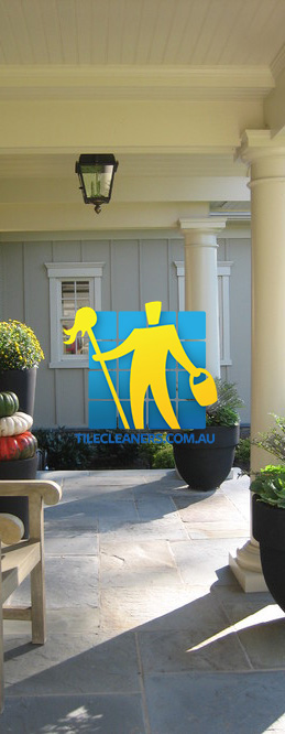 Perth/Kwinana bluestone tiles outdoor padio slate color light grout furnished