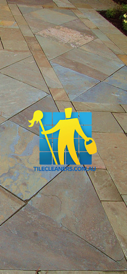 Sydney bluestone tiles outdoor patio rusty color