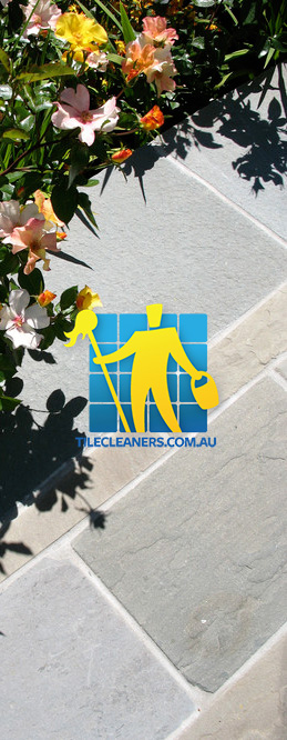 Brisbane/Moreton Bay Region/Bellara bluestone tiles outdoor traditional landscape flowers