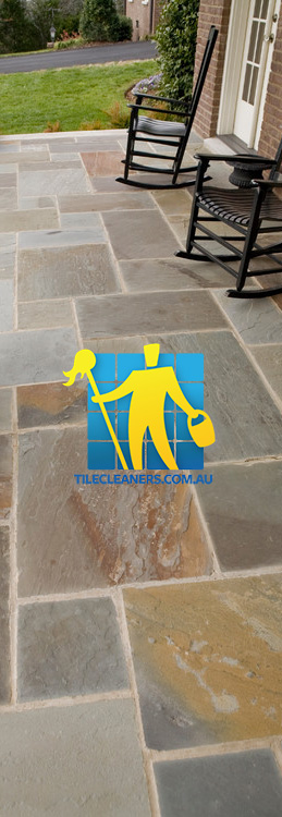 Brisbane/Eastern Suburbs/Carina Heights bluestone tiles traditional porch irregular shape light grout