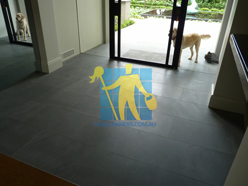 bluestone floor honed tiles livingroom grey grout