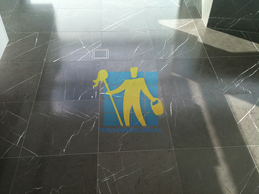 granite tile floor dusty