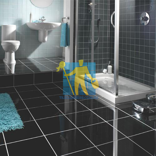 Karingal natural black granite floor tiles large bathroom shower