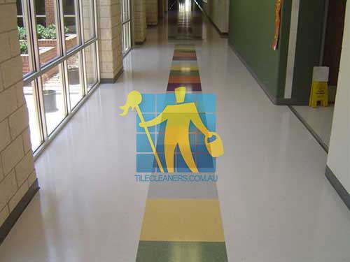 Eastwood white and coloured vinyl tile school floor