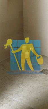 limestone  tiles  shower  moleanos  blue Gold Coast/Bilinga