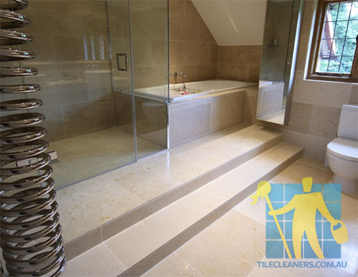 Northern Suburbs limestone floor tile siena honed bathroom sealed