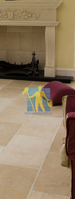 marble tile tumbled acru white grout livingroom Brisbane/Southern Suburbs/Seventeen Mile Rocks