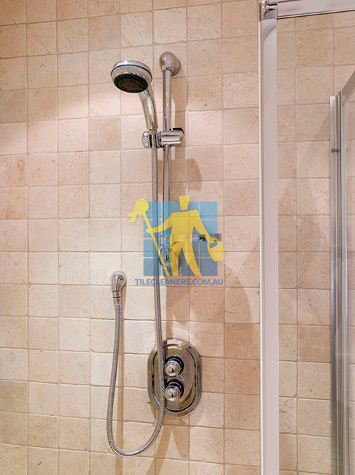 mBattery Hill arble tile tumbled acru bathroom shower 2