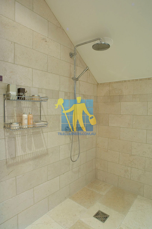 Bilinga marble tile tumbled acru bathroom shower 3