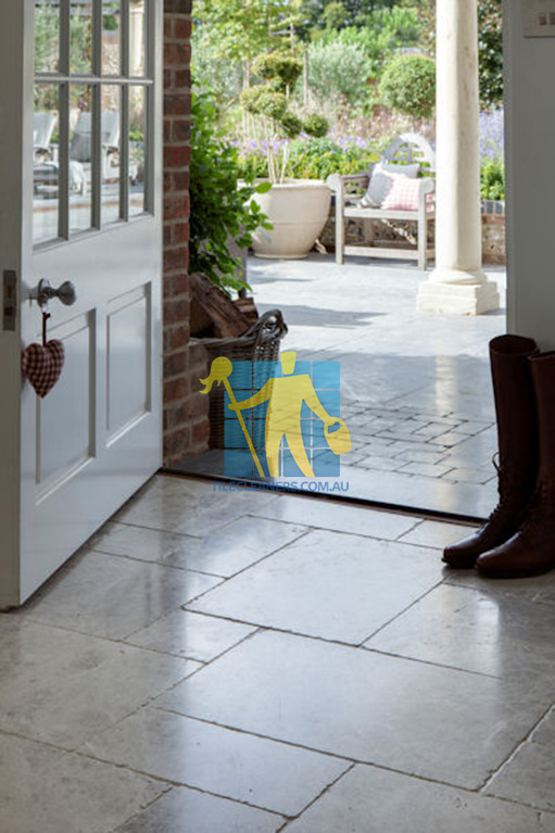 Stanmore marble tumbled tundra tile entrance
