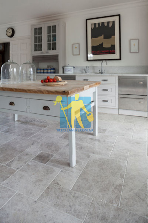 Kingston marble tumbled tundra tile kitchen