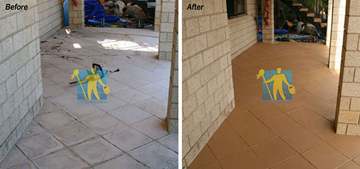 pavers before and after tilecleaners cleaning and sealing work