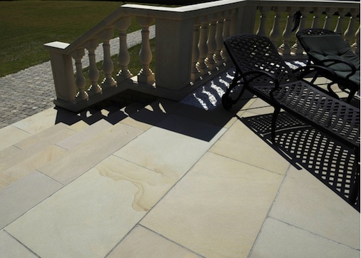 Sandstone Tile Stairs Restoration Leawood Gardens