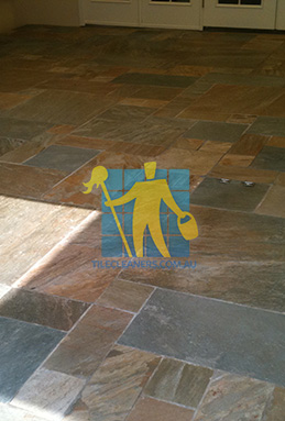 clean slate tiles unsealed after stripping and cleaning Sydney/Western Sydney/Edensor Park