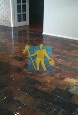 shiny slate floors regular shape size living room Perth/Nedlands