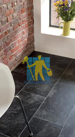 slate tile atlas floor light grout empty room chair Sydney/Northern Suburbs/Marsfield