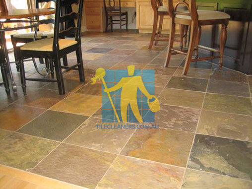 Leawood Gardens Slate Floor Tile Kitchen