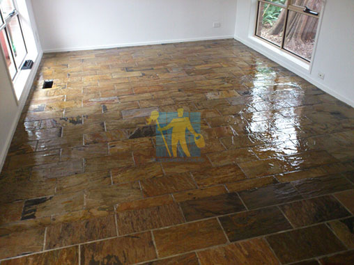 Red Hill Slate Tiles After Cleaning And Sealing