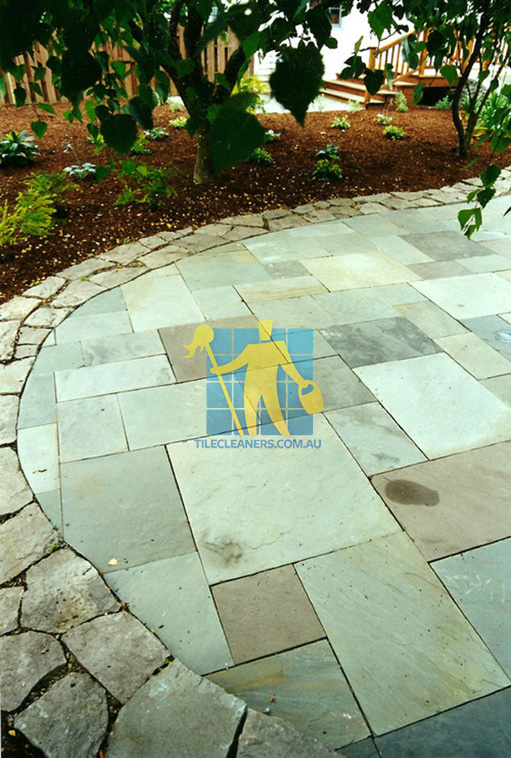stone tiles outdoor patio border no grout