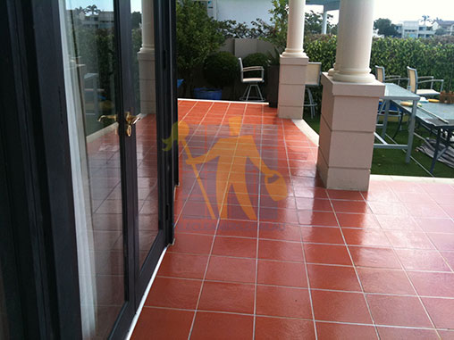 Outdoor Terracotta Tile Balcony Clean