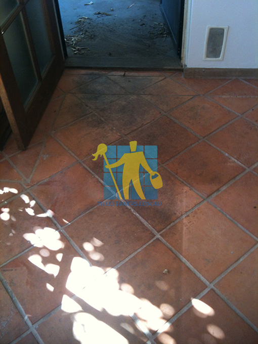 terracotta tile before cleaning Salisbury