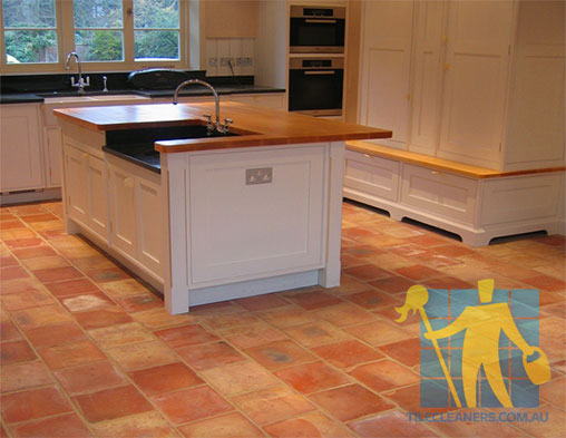 Terracotta Tiles Rustic English Hand Made Kitchen Seacliff Park