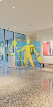 terrazzo modern entry floor tiles polished shiny light color Adelaide/Playford/Hillbank