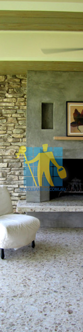 terrazzo tiles polished light color modern living room Sydney/Canterbury Bankstown/Bankstown