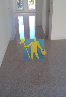 terrazzo tiles empty house dirty with dark stains Perth/Vincent