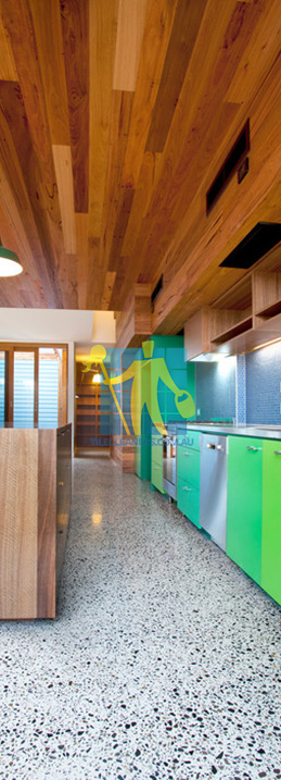 terrazzo tiles long hallway cupboards cabinets Brisbane/Northern Suburbs/Brighton