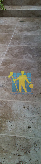 stone tiles outdoor dirty before cleaning Gold Coast/Clear Island Waters