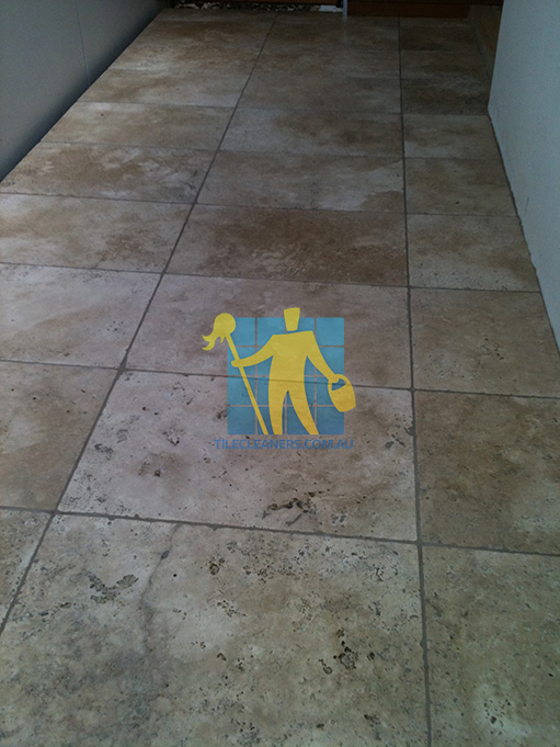 stone tile dirty tile grout before cleaning white Willow Vale