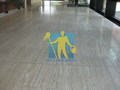 travertine tiles rectangles regular size large tiles shiny after cleaning by tiles cleaners technician Wagga Wagga