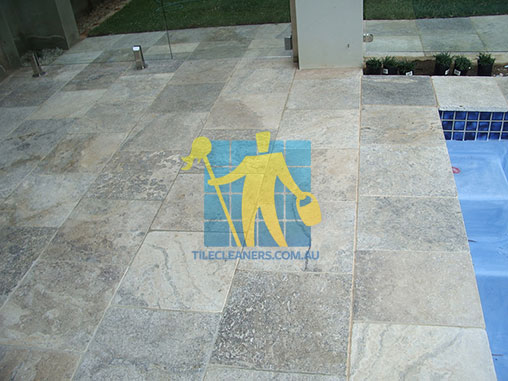 Polished Travertine Stone Tile Sample Sealer Melrose Park
