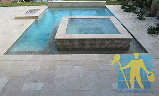 outdoor travertine tiles modern pool Curramore