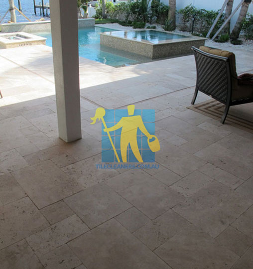 outdoor travertine tiles modern pool patio Mount Pleasant