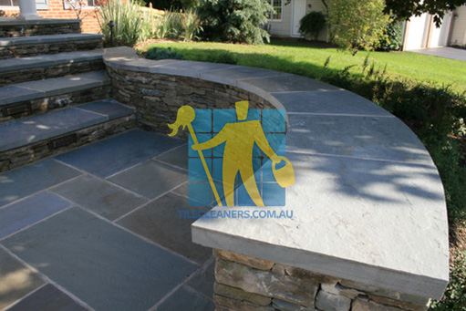 bluestone outdoor tiles and bench contemporary landscape white grout