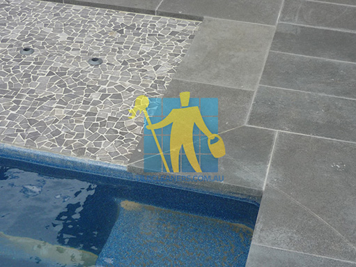 Outdoor pool capping bluestone tile