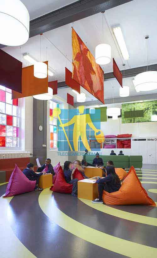 Kings Park coloured  vinyl shiny school floor