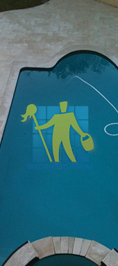 limestone outdoor tile irregular pattern around swimming pool top shot
