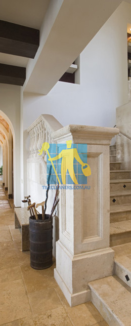 spanish style mediterranean staircase with natural marble tiles porous Adelaide/Gawler